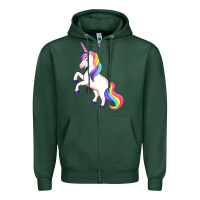 Sports Green unicorn Zipper Hoodie - Artiststas