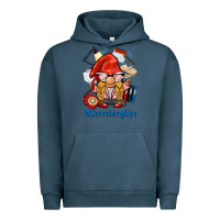 Pigment Midnight Navy secretary life gnome Urban Hoodie - BarkalooDesign