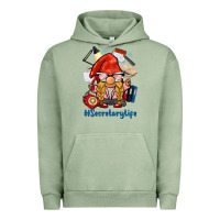 Pigment Oil Green secretary life gnome Urban Hoodie - BarkalooDesign