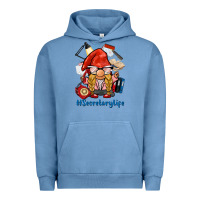 Pigment Pebble Blue secretary life gnome Urban Hoodie - BarkalooDesign