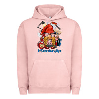 Pigment Salmon secretary life gnome Urban Hoodie - BarkalooDesign