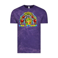 Cloud Purple hello back to school rainbow Vintage Tee - texasbilliewilder