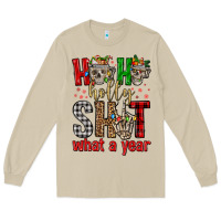 Mushroom ho ho holly shit what a year Long Sleeve Tee - FaDigitalArtStudio