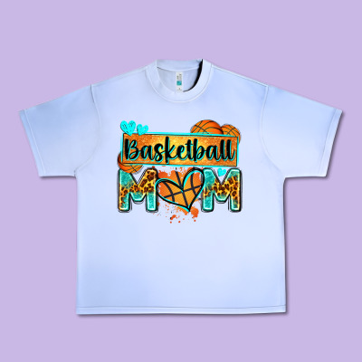 Basketball Mom With Leopard Urban Heavy Tee Designed By Zillion Design Studio