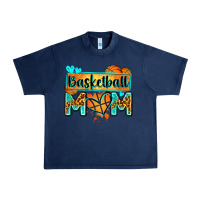 Navy basketball mom with leopard Urban Heavy Tee - Zillion Design Studio