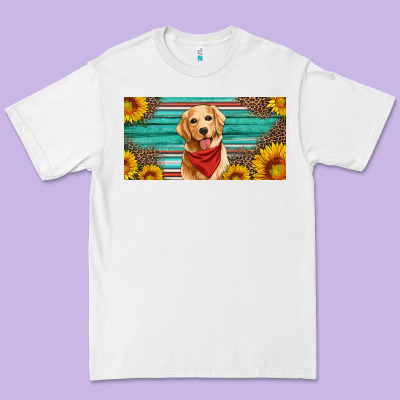 Golden Retriever License Plate Premium Tee Designed By Artiststas