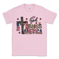 Bubblegum Pink god bless america Classic Tee - CowhideDigitalArt