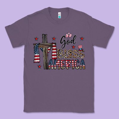 God Bless America Classic Tee Designed By Cowhidedigitalart