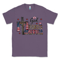 Lavender god bless america Classic Tee - CowhideDigitalArt