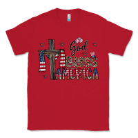 Red god bless america Classic Tee - CowhideDigitalArt