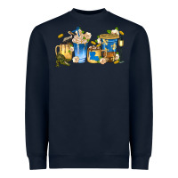 Navy louisiana coffee cups Heavyweight Sweatshirt - texasbilliewilder