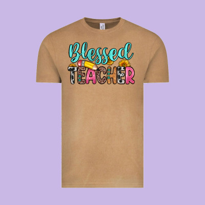 Blessed Teacher Vintage Tee Designed By Zillion Design Studio