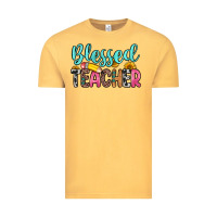 Vintage Mustard blessed teacher Vintage Tee - Zillion Design Studio