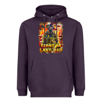 Plum First In last Out Firefighter Heavyweight Hoodie - LillyAllenDesigns