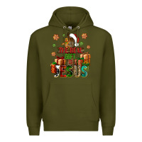 Army Green The real gift is Jesus Premium Hoodie - NancyCooperArtShop