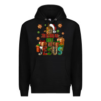 Black The real gift is Jesus Premium Hoodie - NancyCooperArtShop