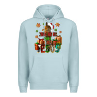 Blue Mist The real gift is Jesus Premium Hoodie - NancyCooperArtShop