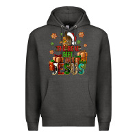 Charcoal Heather The real gift is Jesus Premium Hoodie - NancyCooperArtShop