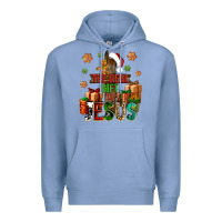 Colony Blue The real gift is Jesus Premium Hoodie - NancyCooperArtShop