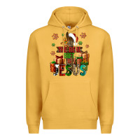 Mustard The real gift is Jesus Premium Hoodie - NancyCooperArtShop