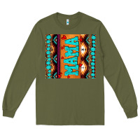 Army Green aztec leopard glitter Long Sleeve Tee - AdoDesignShop