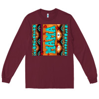 Burgundy aztec leopard glitter Long Sleeve Tee - AdoDesignShop