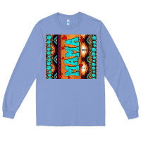 Colony Blue aztec leopard glitter Long Sleeve Tee - AdoDesignShop