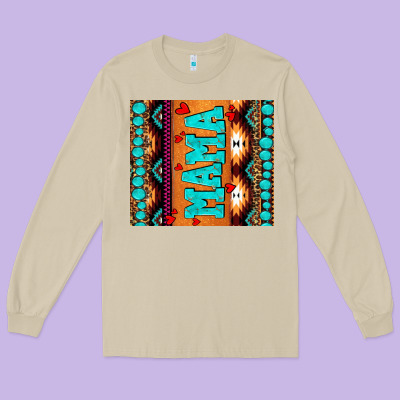 Aztec Leopard Glitter Long Sleeve Tee Designed By Adodesignshop