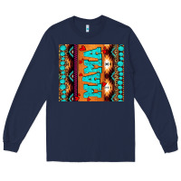 Navy aztec leopard glitter Long Sleeve Tee - AdoDesignShop