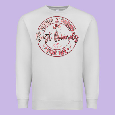 Mother And Daughter Best Friends For Life Premium Sweatshirt Designed By Maliassmallbusiness