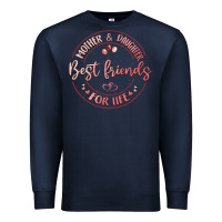 Navy mother and daughter best friends for life Premium Sweatshirt - MaliasSmallBusiness