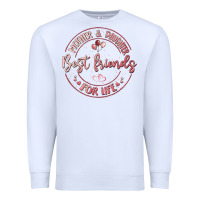 White mother and daughter best friends for life Premium Sweatshirt - MaliasSmallBusiness
