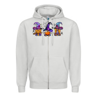 Dove Grey witch gnomes Halloween Zipper Hoodie - BundleAndBundleShop
