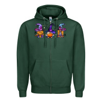 Sports Green witch gnomes Halloween Zipper Hoodie - BundleAndBundleShop