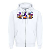 White witch gnomes Halloween Zipper Hoodie - BundleAndBundleShop
