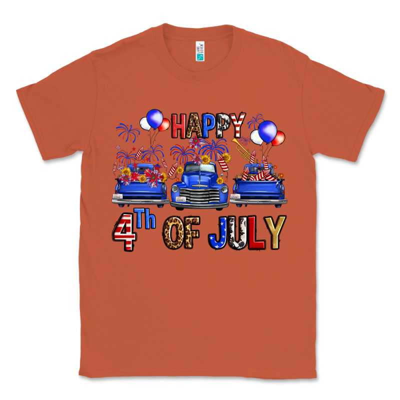 Western Hello Fourth Of July Trucks Classic Tee by FaDigitalArtStudio | Teevron