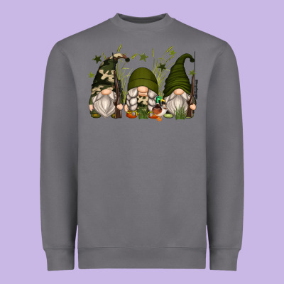 Hunter Gnomes Heavyweight Sweatshirt Designed By Zillion Design Studio
