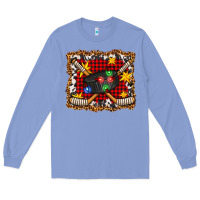 Colony Blue hockey christmas with lights and stars Long Sleeve Tee - FaDigitalArtStudio