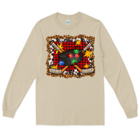 Mushroom hockey christmas with lights and stars Long Sleeve Tee - FaDigitalArtStudio