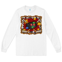 White hockey christmas with lights and stars Long Sleeve Tee - FaDigitalArtStudio