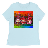 Baby Blue valentines day gnome Ladies Tee - AdoDesignShop