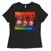 Black valentines day gnome Ladies Tee - AdoDesignShop