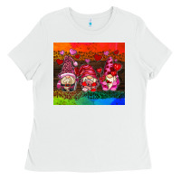 White valentines day gnome Ladies Tee - AdoDesignShop