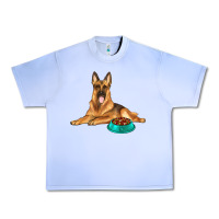 Grape Ice german shepherd with food bowl Urban Heavy Tee - texasbilliewilder