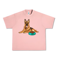 Salmon german shepherd with food bowl Urban Heavy Tee - texasbilliewilder