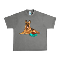 Tornado german shepherd with food bowl Urban Heavy Tee - texasbilliewilder