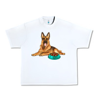 White german shepherd with food bowl Urban Heavy Tee - texasbilliewilder