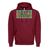 Burgundy Welcome Fall Zipper Hoodie - Artiststas