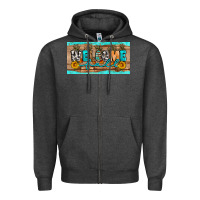 Charcoal Heather Welcome Fall Zipper Hoodie - Artiststas