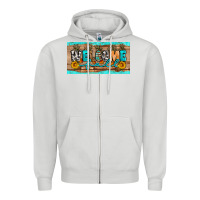 Dove Grey Welcome Fall Zipper Hoodie - Artiststas